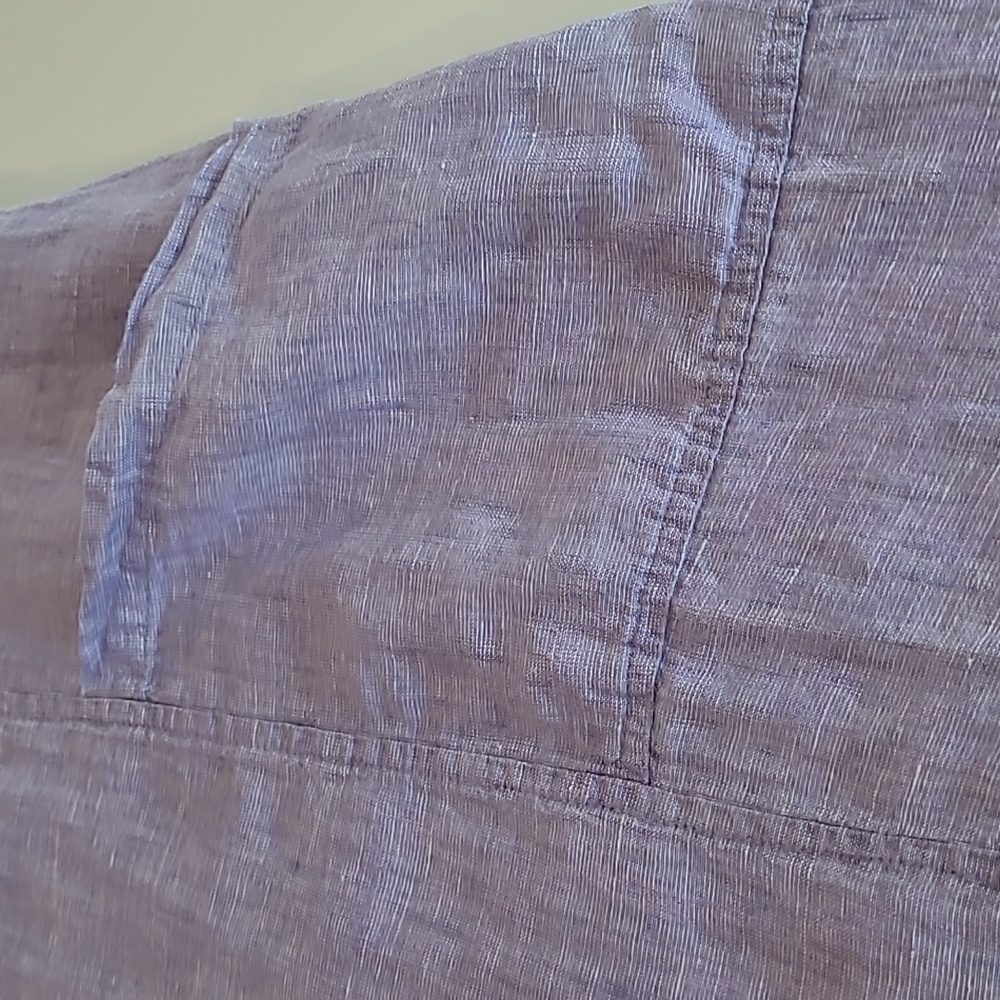 EUC FLAX Soft Lavender 100% Linen Jumper with Adjustable Straps and Pockets - Picture 8 of 13